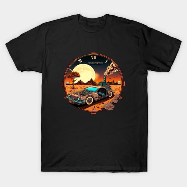 Back to the future Delorean T-Shirt by Buff Geeks Art